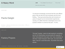 Tablet Screenshot of aheavyword.wordpress.com