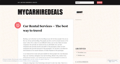 Desktop Screenshot of mycarhiredeals.wordpress.com