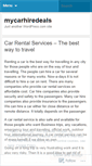 Mobile Screenshot of mycarhiredeals.wordpress.com