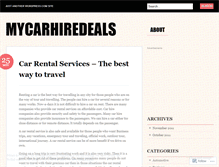 Tablet Screenshot of mycarhiredeals.wordpress.com