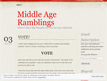 Tablet Screenshot of middleageramblings.wordpress.com