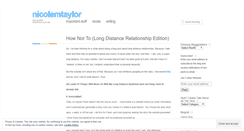 Desktop Screenshot of nicolemtaylor.wordpress.com