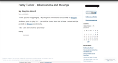 Desktop Screenshot of harrytucker.wordpress.com