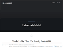 Tablet Screenshot of moshuum.wordpress.com