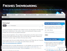 Tablet Screenshot of freshiessnowboarding.wordpress.com