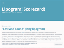 Tablet Screenshot of lipogramscorecard.wordpress.com