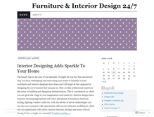 Tablet Screenshot of furnitureandinteriordesign247.wordpress.com
