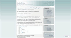 Desktop Screenshot of codesticks.wordpress.com