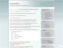 Tablet Screenshot of codesticks.wordpress.com