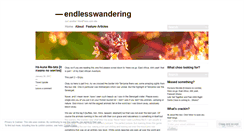 Desktop Screenshot of endlesswandering.wordpress.com