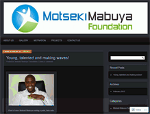 Tablet Screenshot of motsekimabuyafoundation.wordpress.com