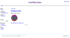 Desktop Screenshot of goodblognames.wordpress.com