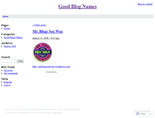 Tablet Screenshot of goodblognames.wordpress.com