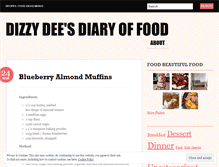 Tablet Screenshot of dizzydeesfooddiary.wordpress.com