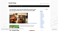 Desktop Screenshot of fourthfriday.wordpress.com