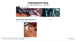 Desktop Screenshot of hotpinklipstick.wordpress.com
