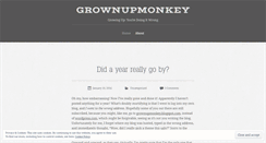 Desktop Screenshot of grownupmonkey.wordpress.com