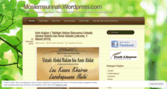 Desktop Screenshot of moslemsunnah.wordpress.com