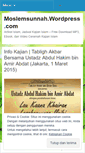 Mobile Screenshot of moslemsunnah.wordpress.com