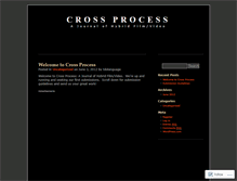 Tablet Screenshot of crossprocessjournal.wordpress.com