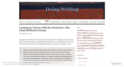 Desktop Screenshot of doingwriting.wordpress.com