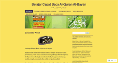 Desktop Screenshot of belajarcepatbacaalquranalbayan.wordpress.com