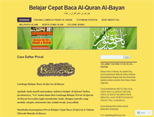 Tablet Screenshot of belajarcepatbacaalquranalbayan.wordpress.com