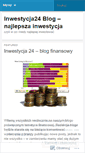 Mobile Screenshot of inwestycja24.wordpress.com