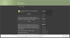 Desktop Screenshot of oracle4now.wordpress.com