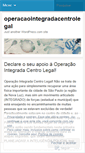 Mobile Screenshot of operacaointegradacentrolegal.wordpress.com
