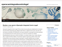 Tablet Screenshot of operacaointegradacentrolegal.wordpress.com