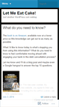 Mobile Screenshot of letmeeatcake.wordpress.com