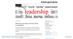 Desktop Screenshot of johtajuus.wordpress.com