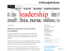Tablet Screenshot of johtajuus.wordpress.com