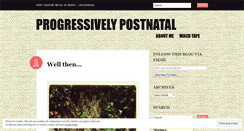 Desktop Screenshot of progressivelypostnatal.wordpress.com