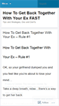 Mobile Screenshot of howtogetbackwithexfast.wordpress.com