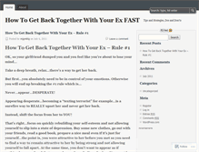 Tablet Screenshot of howtogetbackwithexfast.wordpress.com