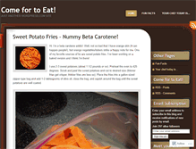 Tablet Screenshot of come4toeat.wordpress.com