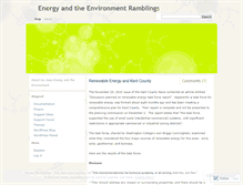 Tablet Screenshot of energyandenvironmentramblings.wordpress.com