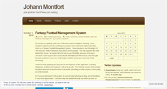 Desktop Screenshot of johannmontfort.wordpress.com