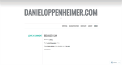 Desktop Screenshot of danieloppenheimer.wordpress.com