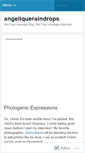 Mobile Screenshot of angeliqueraindrops.wordpress.com