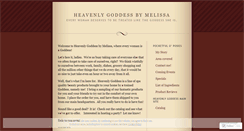 Desktop Screenshot of heavenlygoddessbymelissa.wordpress.com