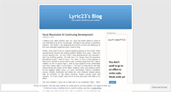 Desktop Screenshot of lyric23.wordpress.com