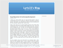 Tablet Screenshot of lyric23.wordpress.com