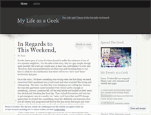 Tablet Screenshot of mylifeasag33k.wordpress.com