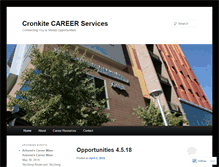 Tablet Screenshot of cronkitecareerservices.wordpress.com