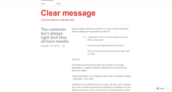 Desktop Screenshot of clearmessage.wordpress.com