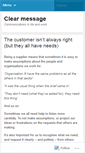 Mobile Screenshot of clearmessage.wordpress.com
