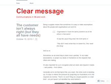 Tablet Screenshot of clearmessage.wordpress.com